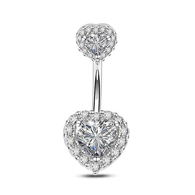 1Pcs Heart Belly Button Rings Pink 14G Women Fashion Belly Ring Dangle Cz Butterfly Punk Spider Navel Piercing Barbell Pircing
