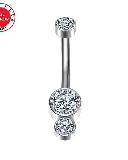 Belly Button Piercing Cartilage Diaphragm Navel Titanium Surgical Steel Woman Zircon Crystal Body Jewelry Women Accessories