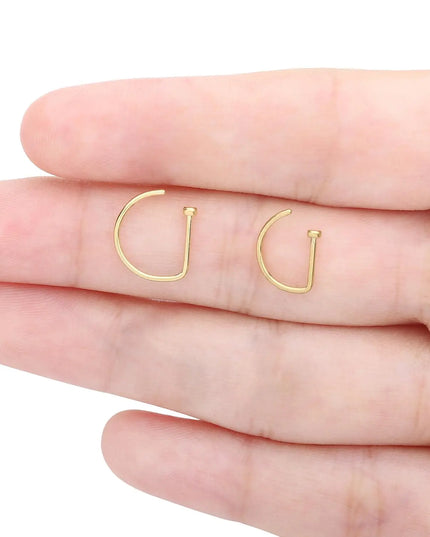 Fake Nose Ring Hoop Lip Labret Ring for Women Non Pierce Hoop Nose Ring  Septum Hoop  Ring Tragus Rook Ring Non Piercing Jewelry