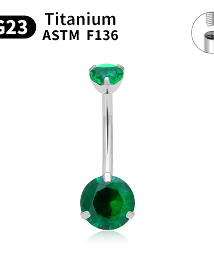 Belly Button Piercing ASTM G23 Titanium Zircons Navel Piercing Ring Body Jewelry Super Pretty Belly Button Ring For Women