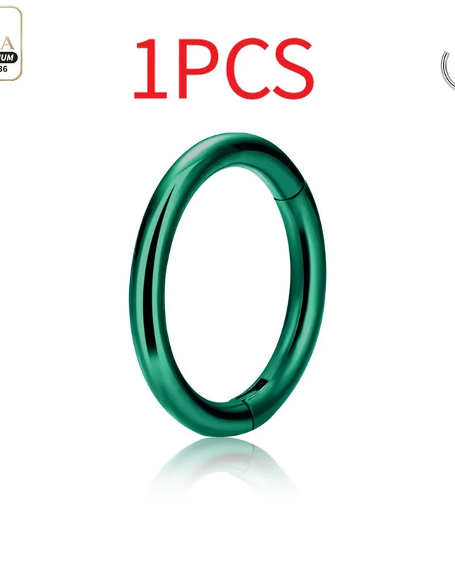 Nose Rings G23 Titanium Lip Ring For Women And Men Piercing Jewelry Hoop Earrings Mixed Color Body Clips Hinged