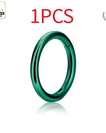 Nose Rings G23 Titanium Lip Ring For Women And Men Piercing Jewelry Hoop Earrings Mixed Color Body Clips Hinged