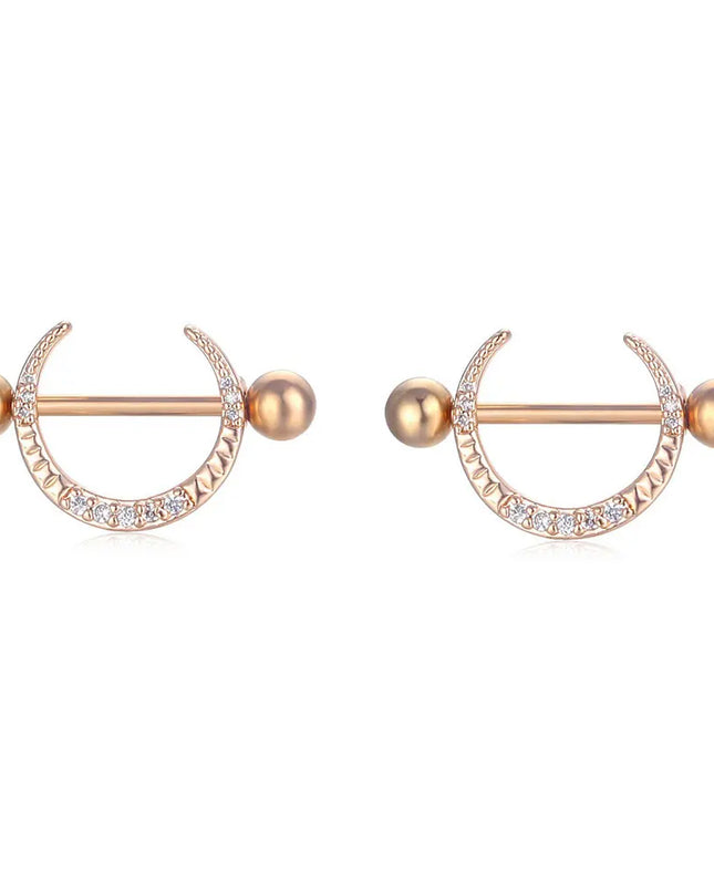 Sexy Nipple Ring Stainless Steel Zircon U Shape Barbell Nipple Studs Piercing Helix Piercing Body Papillary nail Jewelry