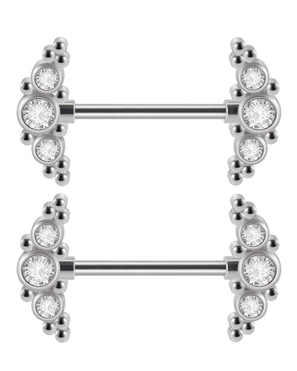 1Pair Sword Cross Nipple Piercing Barbell Surgical Steel Crystal Nipple Shield Cover Heart Butterfly Nipple Ring Body Jewelry14G