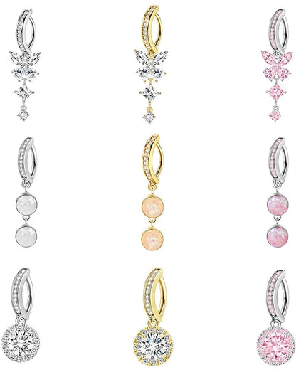 Exquisite Butterfly Belly Button Sexy Body Piercing Jewelry For Women Zircon Navel Barbell Fashion Belly Rings Gifts