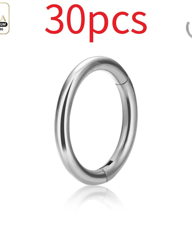 Nose Rings G23 Titanium Lip Ring For Women And Men Piercing Jewelry Hoop Earrings Mixed Color Body Clips Hinged