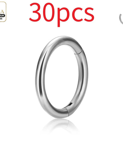 Nose Rings G23 Titanium Lip Ring For Women And Men Piercing Jewelry Hoop Earrings Mixed Color Body Clips Hinged