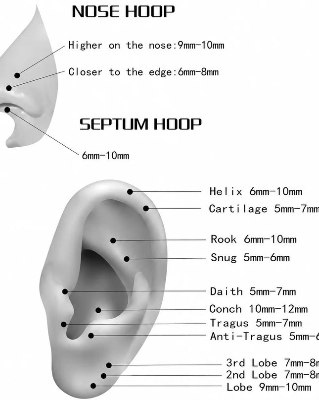 Stainless Steel Hinged Nose Ring Clicker 10G-20G Septum Cartilage Tragus Helix Lip Hoop Piercing Body Jewelry Wholesale