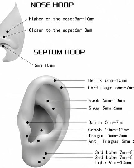 Stainless Steel Hinged Nose Ring Clicker 10G-20G Septum Cartilage Tragus Helix Lip Hoop Piercing Body Jewelry Wholesale
