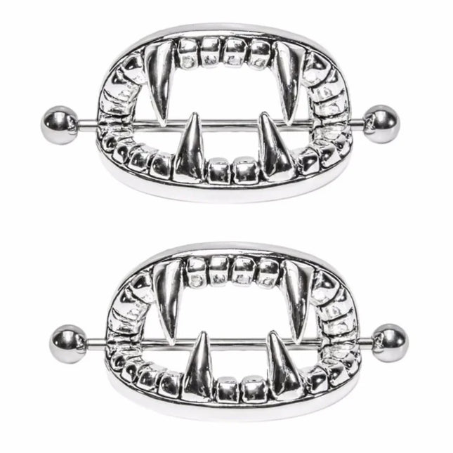 Straight Rod Snake Wing Nipple rings Breast Ring Heart Shaped Adjustable Nipple Piercing Human Jewelry