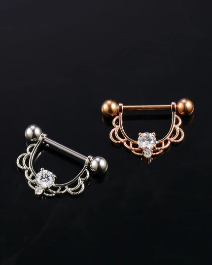Sexy Nipple Ring Stainless Steel Zircon U Shape Barbell Nipple Studs Piercing Helix Piercing Body Papillary nail Jewelry
