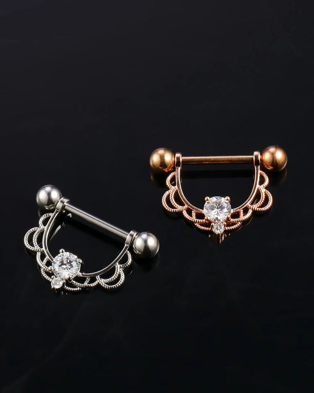 Sexy Nipple Ring Stainless Steel Zircon U Shape Barbell Nipple Studs Piercing Helix Piercing Body Papillary nail Jewelry