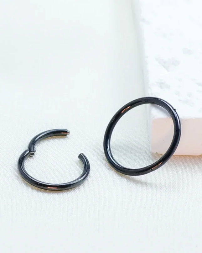 F136 Titanium Hinged Hoop Nose Rings 20G 18G 16G Septum Ring Body Piercing clicker Women and Men Cartilage Rook Earring Jewelry