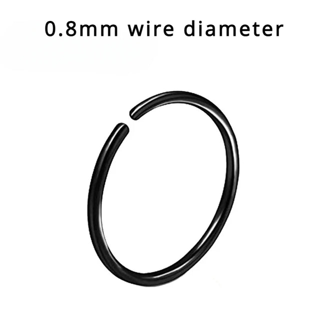 Nose Rings Hoops Double Septum Rings Cartilage Hoop Earring Piercing Nariz Open Stacked Hoop Nose Rings for Women and Men Gift