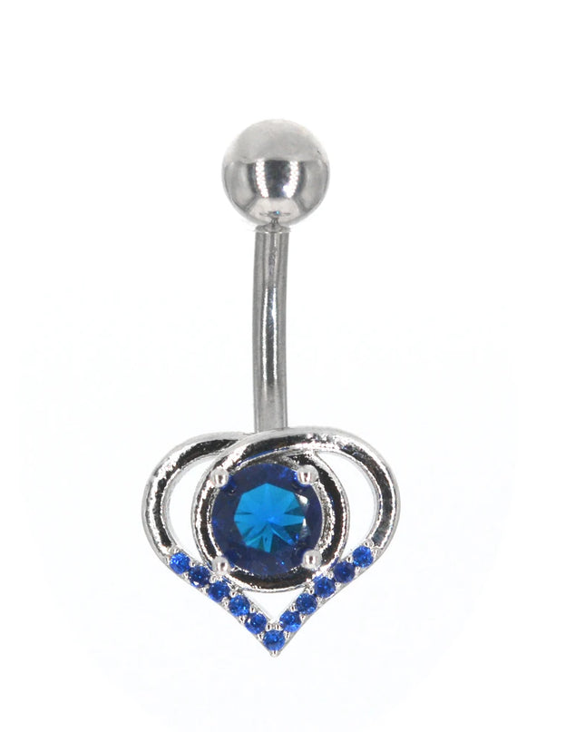 1Pc Butterfly Sexy Dangling Navel Belly Button Ring Oreja 14G Heart Brand New Heart 316L Surgical Steel Belly Piercing Jewelry
