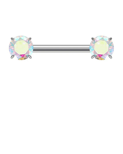 ASTM F136 Titanium PIERC Barbell Ring Nipple Ring Barbell CZ 14G12mm Ear Bar Piercing Bar Barbells Nipple Piercing Jewelry
