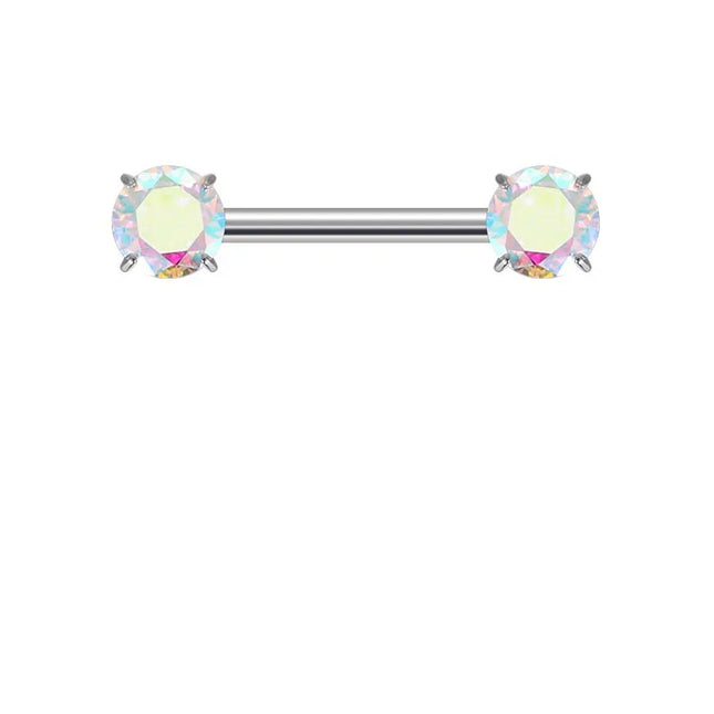 ASTM F136 Titanium PIERC Barbell Ring Nipple Ring Barbell CZ 14G12mm Ear Bar Piercing Bar Barbells Nipple Piercing Jewelry