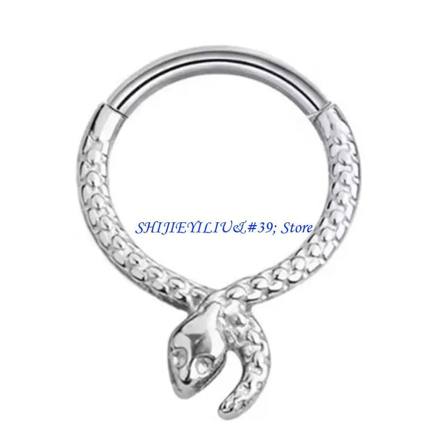 E21F Comfortable Wear Seamless Nose Rings with Heart Polished Surfaces Nose Jewelry Suitable for Easy Wear