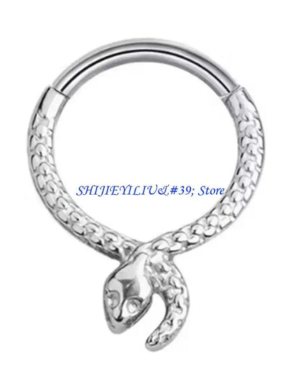 E21F Comfortable Wear Seamless Nose Rings with Heart Polished Surfaces Nose Jewelry Suitable for Easy Wear