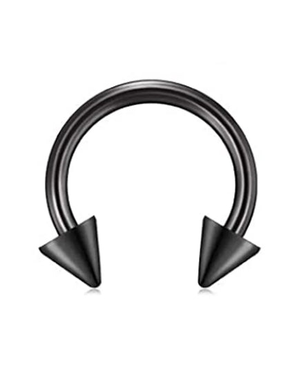 WKOUD Septum Rings Hoop Nose Ring Horseshoe Stainless Steel Cartilage Earrings Hoop Helix Tragus Septum Piercing Jewerly Black