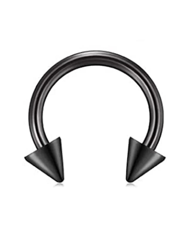 WKOUD Septum Rings Hoop Nose Ring Horseshoe Stainless Steel Cartilage Earrings Hoop Helix Tragus Septum Piercing Jewerly Black