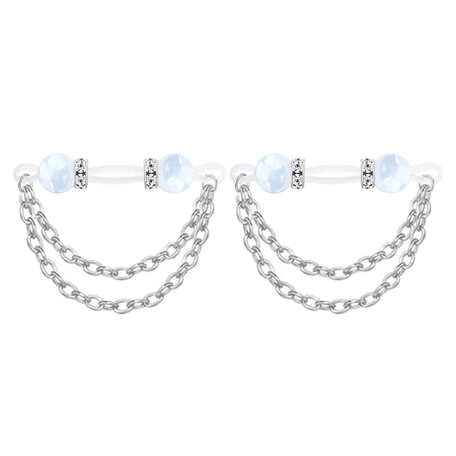 1pair Cute Rhinestone Fake Nipple Rings Non Piercing Nipple Cuff For Women Intimate Body Jewelry Accessory Gift
