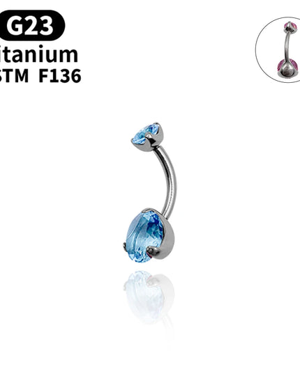 Super Pretty Belly Button Rings 14G G23 Titanium Colorful Zircons Surgical Navel Piercing Ring Women Popular Body Jewelry