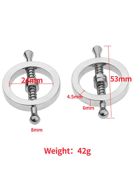 Funny Nipple Rings Stainless Steel Clip on Nipple Rings Shield Rings Barbell Ring Bar Nipple Rings Body No Piercing Jewelry