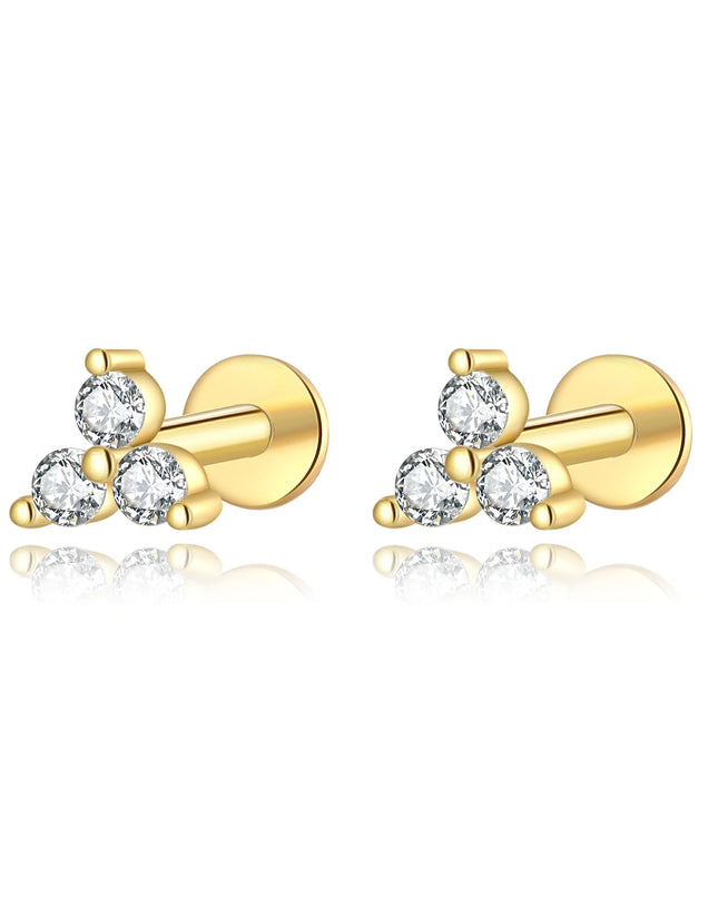 ANDYWEN 925 Sterling Silver 6mm Proud Milky Way  Queen Flash Baby Angel Piercing Screw Pendientes Stud Earring Women Clips Jewel