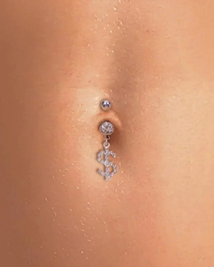 Stonefans Rhinestone Heart Belly Button Nails Body Piercing Jewelry Sexy Crystal Belly Button Ring Wholesale Jewelry for Women