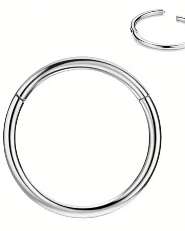 316 Surgical Steel Hinged Nose Rings Hoop Diameter 6mm 8mm 10mm Golden Silvery Black Rainbow Rose Golden Nose Rings Easter gift