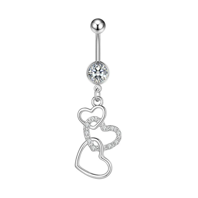 1PCS Butterfly Belly Button Piercing Jewelry 14G Heart Belly Ring Body Piercing Bee Navel Piercing Belly Bars Piercing Ombligo