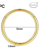 1PC Gold 12mm / Nose Rings & Studs / Ears