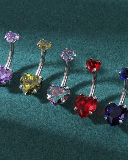 Steel Belly Button Rings for Women Girls Crystal Piercing Navel Ring Bar Drop Dangle Body Belly Navel Fashion Body Jewelry