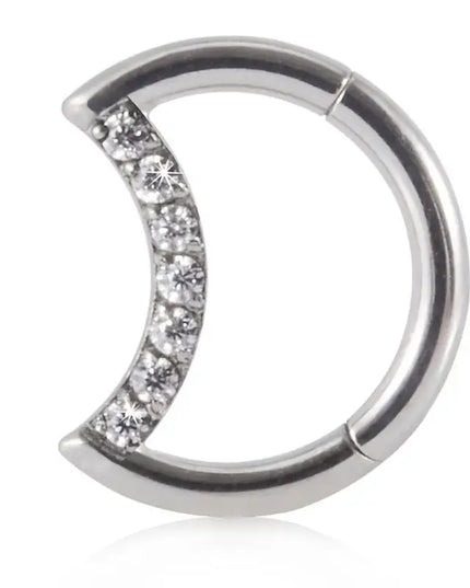 P9FE Stylish Women's Nose Rings Accessory Fashionable Nose Rings with Diamond Enhancement Dazzling Earring Adornment Charm