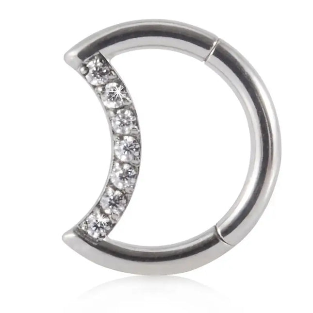 P9FE Stylish Women's Nose Rings Accessory Fashionable Nose Rings with Diamond Enhancement Dazzling Earring Adornment Charm