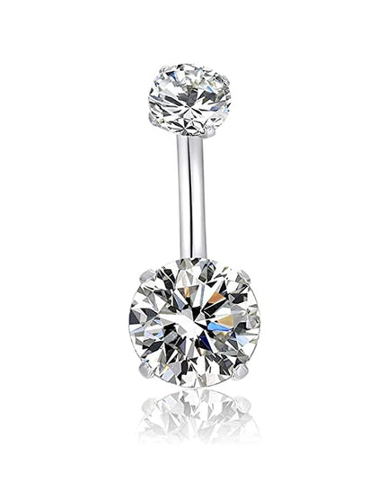 10 Style Belly Button Rings for Women Men Stainless Steel Navel Rings CZ Body Piercing Jewery 14G