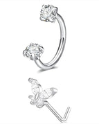 2PCSI / Heart / Nose Rings & Studs|Face