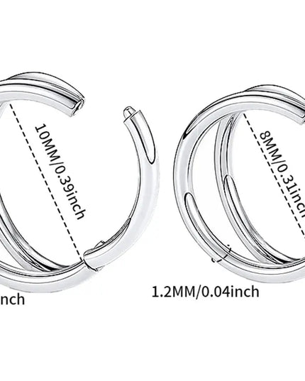 Nose Rings Hoops Double Septum Rings Cartilage Hoop Earring Piercing Nariz Open Stacked Hoop Nose Rings for Women and Men