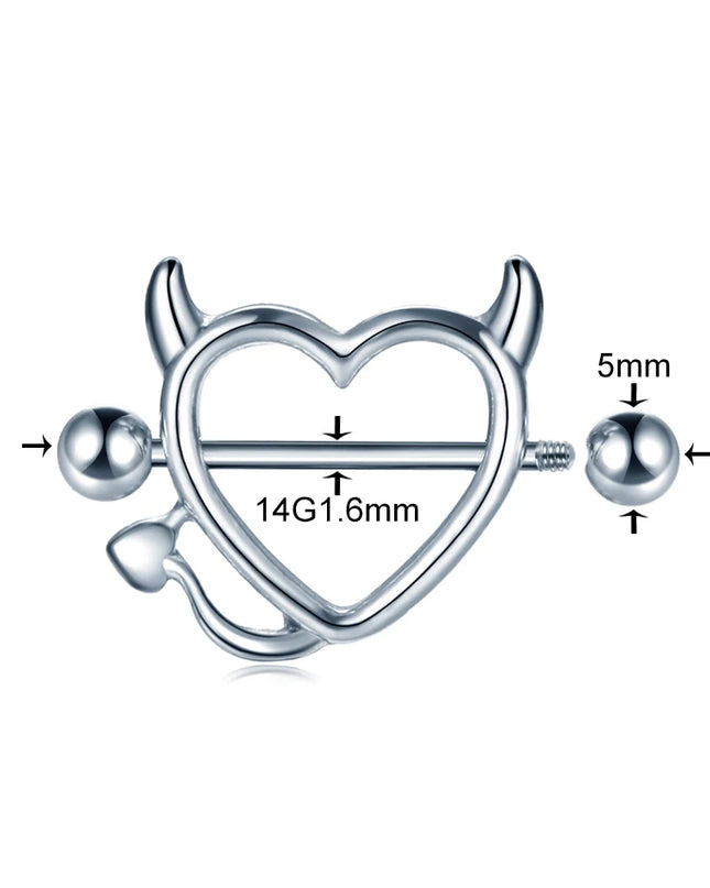 1Pair Stianless Steel Nipple Rings Piercing Jewelry Wholesale Women Sexy Clips Nipple Ring Clamps Pierced  Body Jewelry
