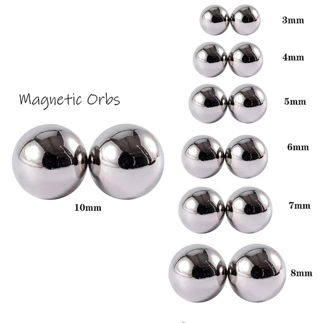 1 Pair Non Piercing Powerful Magnet Nipple Piercing Women Balls Clamps Strong Magnetic Bondage Sexy Body Piercing For Couple