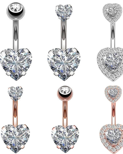 2023 Zircon Belly Button Rings for Women Girls Sexy Piercing Navel Ring Bar Drop Dangle Belly Navel Rings Ashion Body Jewelry