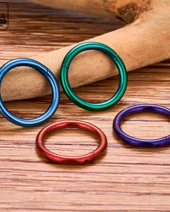 Nose Rings G23 Titanium Lip Ring For Women And Men Piercing Jewelry Hoop Earrings Mixed Color Body Clips Hinged