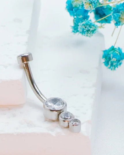 F136 Titanium Piercing belly button Septum Zircon Clicker Helix Hinged Segment belly piercing Women Charming Body Jewelry