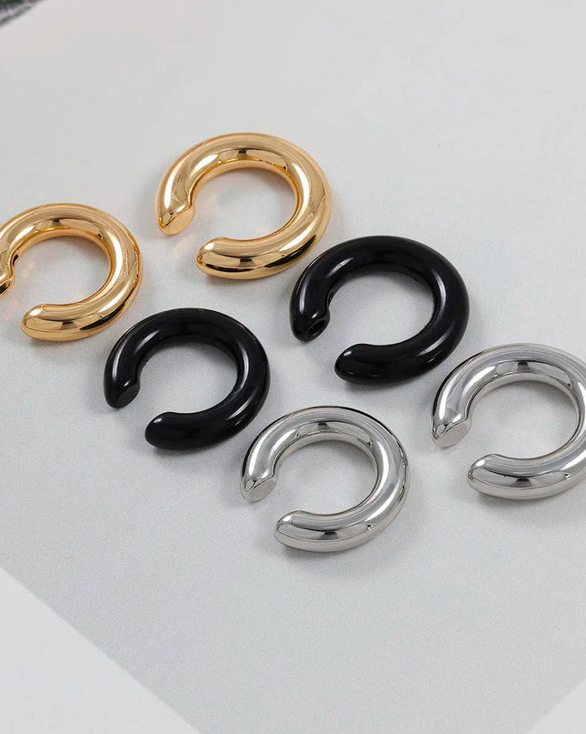 1pc Exaggerated c-Shaped Non-Piercing Nose Ring Fake Piercing Non-Piercing Ear Bone Clips For Men Ear Cuff Earrings