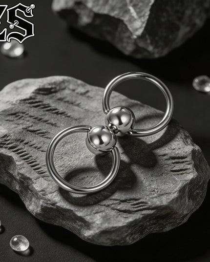 ZS 14/12G 1 PC/1 Pair Stainless Steel Nipple Rings Pendant Nipple Piercings Horseshoe Dangle Taper Private Piercing Body Jewelry