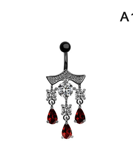 1Pcs Heart Belly Button Rings Pink 14G Women Fashion Belly Ring Dangle Cz Butterfly Punk Spider Navel Piercing Barbell Pircing