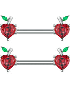 3462-SR / Nipple Rings / body|Heart
