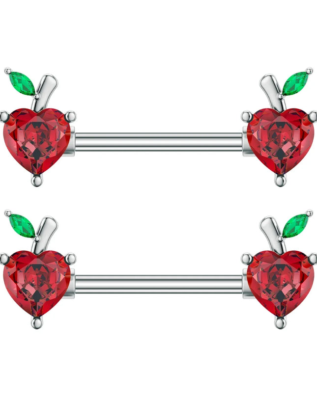 2pcs Animal Plant Series Nipple Piercing Shield Barbell for Women Both Sides Screwed Sexy Body Nipple Ring Piercings Nombril