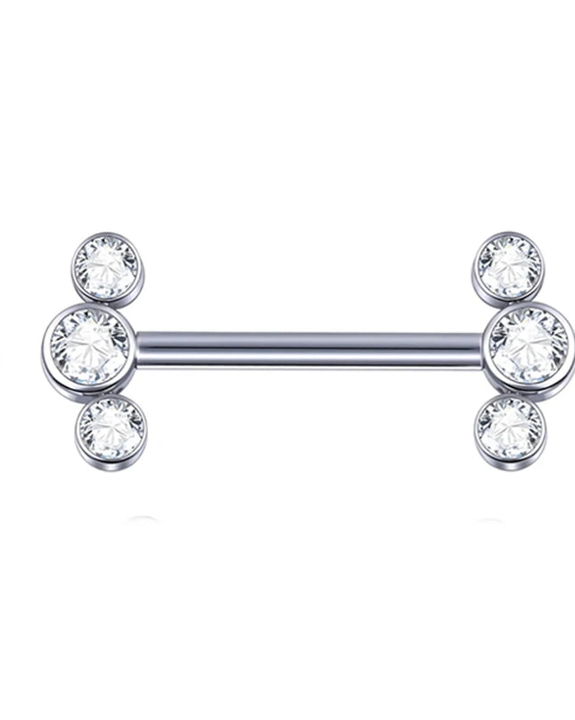 1Pc G23 Titanium Nipple Piercing Barbell Ring Flower Internally Threaded Nipple Shield Ring for Sexy Women Body Piercing Jewelry